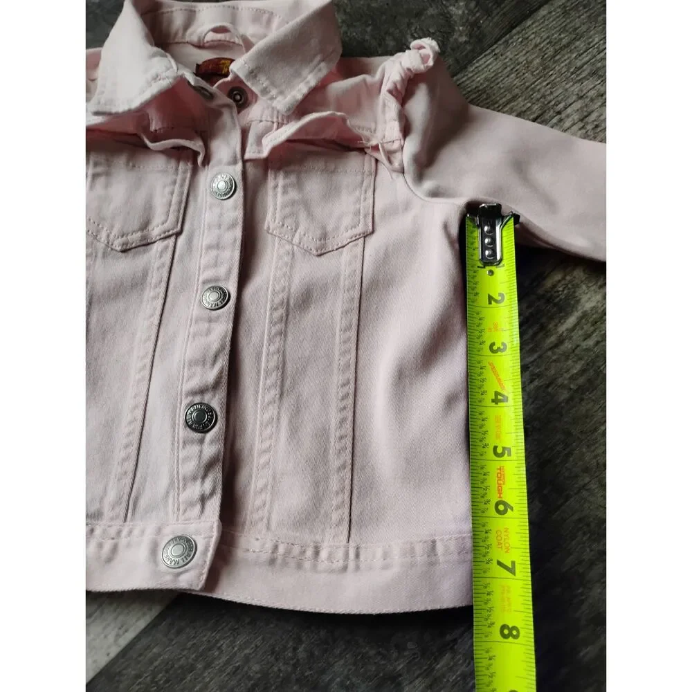 7 For All Mankind Girls Size 24 Months Pink Jean Jacket
